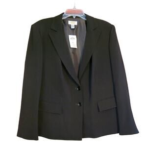 TALBOTS WOMAN *NWT* 2 Button Blazer Size 14W Notched Lapel Classic Professional